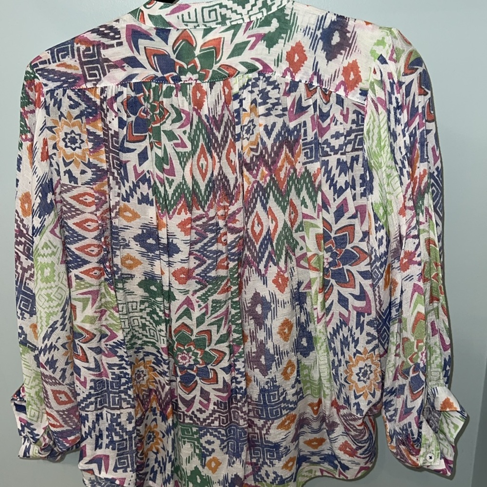 Anthropologie Maeve Bryanna Dolman
Sleeve Geometric Blouse Size Small EUC - Picture 4 of 9
